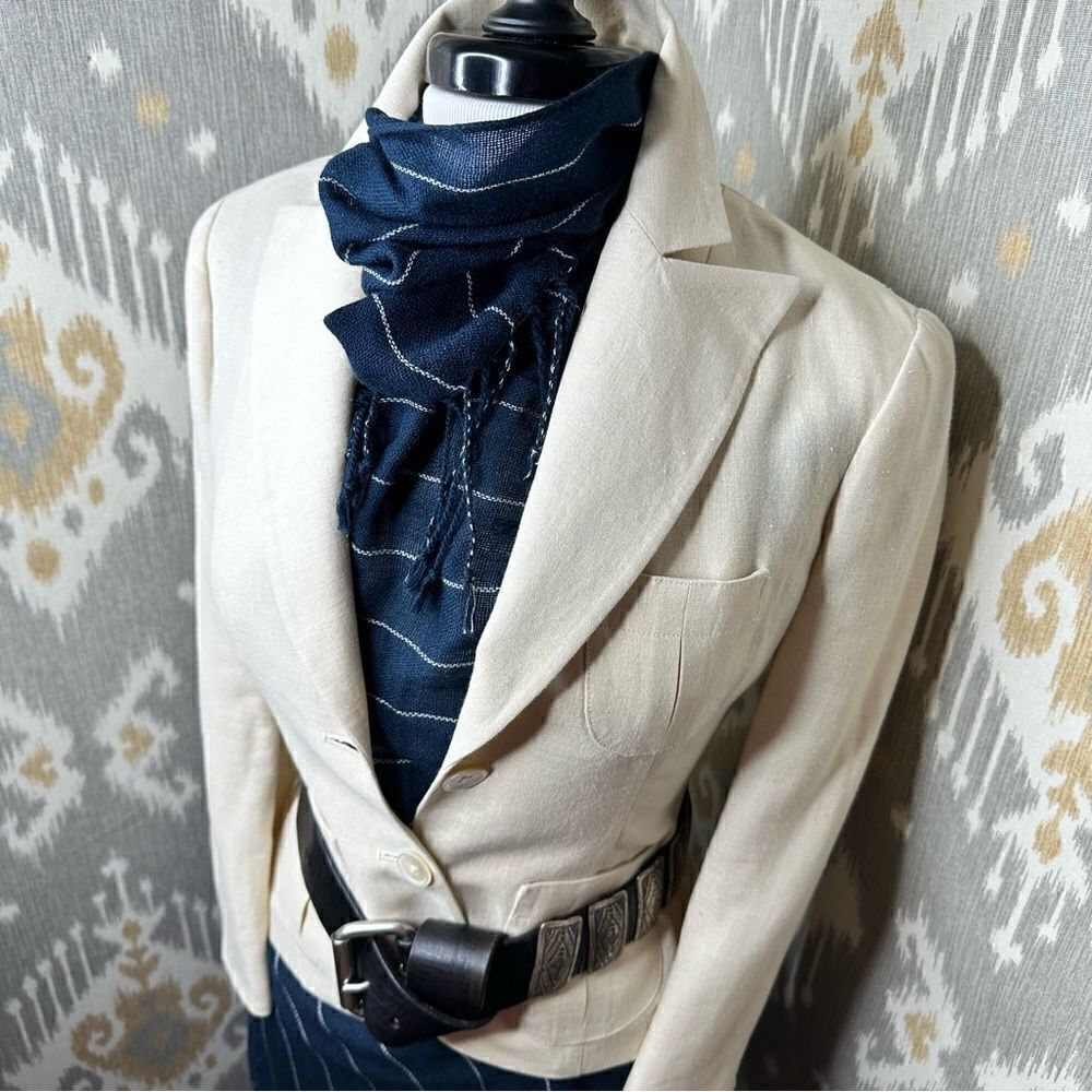Ralph Lauren Blue Label South Shore Linen Jacket in Cream